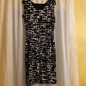 Nine West Black and White Pattern Dress